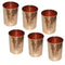 Hammered Copper Cups Set Of 6